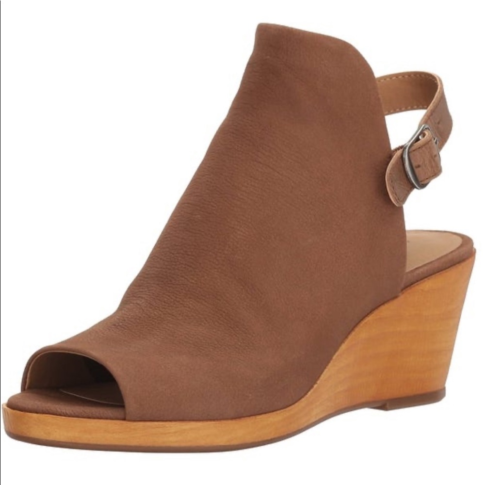 NWOT Lucky Brand Keralin Open Toe Wedges sz 6